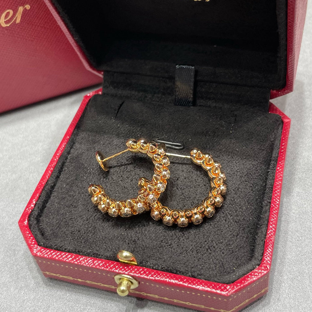 [Triumph Jewelry]CLASH FULL DIAMOND MEDIUM EARRINGS