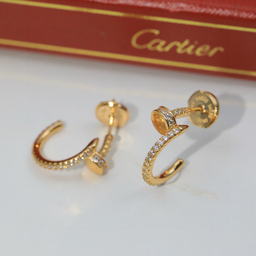 [Triumph Jewelry]JUSTE FULL DIAMOND DOUBLE EARRINGS
