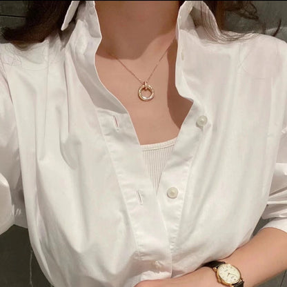 [Triumph Jewelry]TRINITY MEDIUM  DIAMONDS NECKLACE