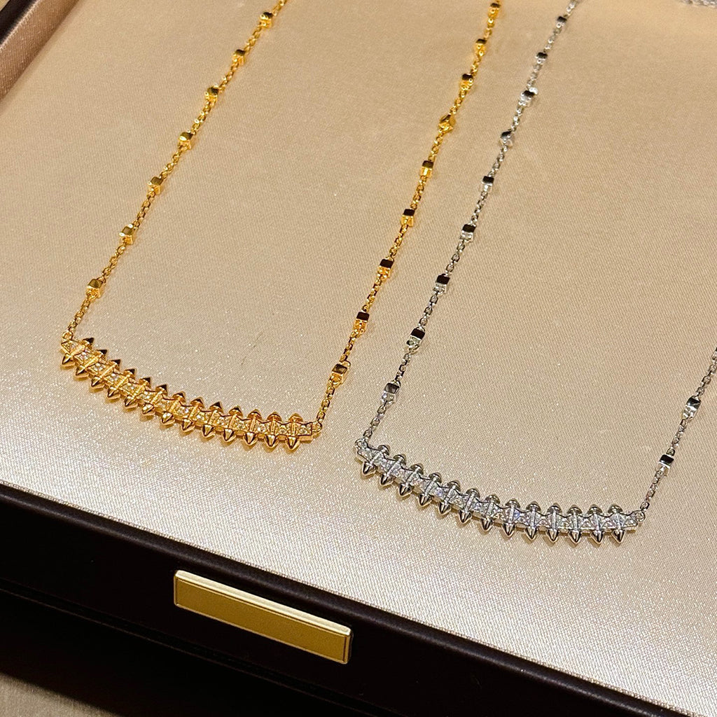 [Triumph Jewelry]CLASH  SMALL FULL DIAMOND NECKLACE