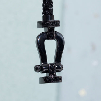 [Triumph Jewelry]FORCE LARGE SERIES HORSESHOE BLACK SAMURAI BRACELET