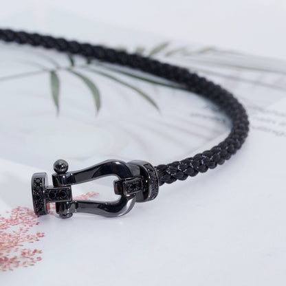 [Triumph Jewelry]FORCE LARGE SERIES HORSESHOE BLACK SAMURAI BRACELET
