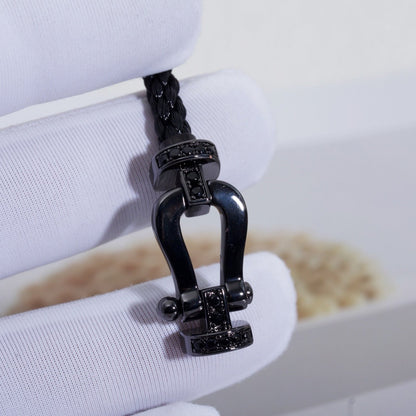 [Triumph Jewelry]FORCE LARGE SERIES HORSESHOE BLACK SAMURAI BRACELET
