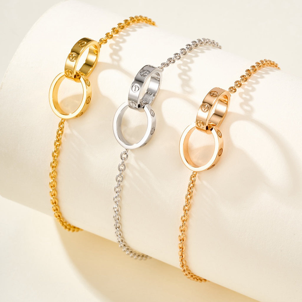 [Triumph Jewelry]LOVE BRACELET DOUBLE RING