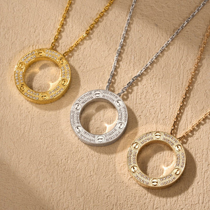 [Triumph Jewelry]LOVE NECKLACE 16MM  FULL DIAMOND