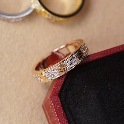 [Triumph Jewelry]LOVE RING 4.0MM DIAMOND PAVED