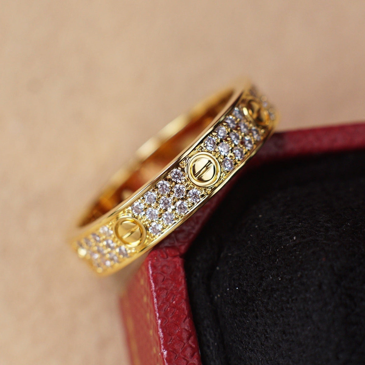 [Triumph Jewelry]LOVE RING 4.0MM DIAMOND PAVED