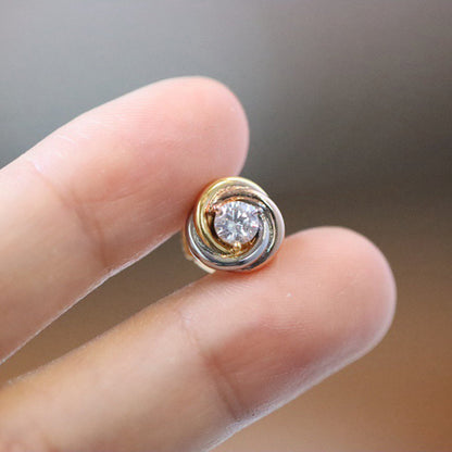 [Triumph Jewelry]TRINITY STUD DIAMOND EARRINGS