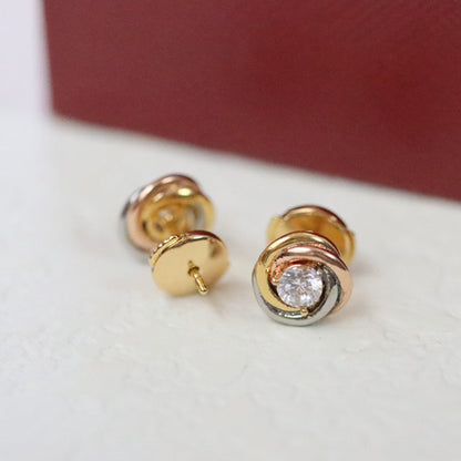 [Triumph Jewelry]TRINITY STUD DIAMOND EARRINGS