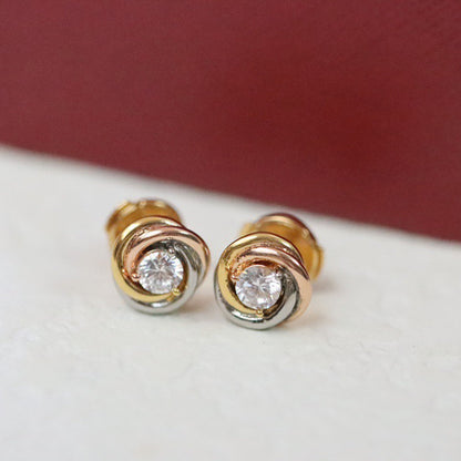 [Triumph Jewelry]TRINITY STUD DIAMOND EARRINGS