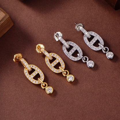 [Triumph Jewelry]HM CHAINE DIAMOND EARRINGS
