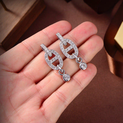 [Triumph Jewelry]HM CHAINE DIAMOND EARRINGS