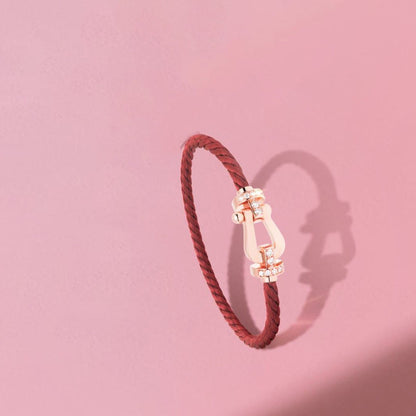 [Triumph Jewelry]FORCE 10 HALF DIAMOND PINK GOLD RED CORDERI LARGE AND MEDIUM MODEL