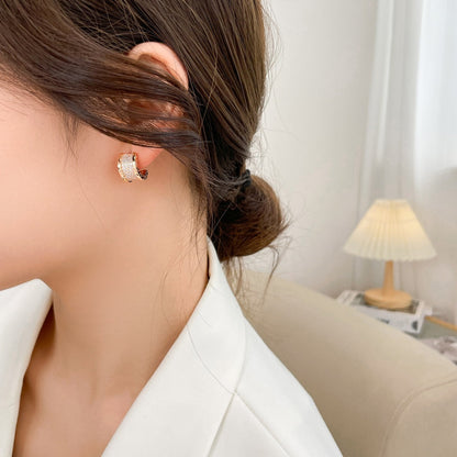[Triumph Jewelry]ZERO 1 DIAMOND PAVED EARRINGS
