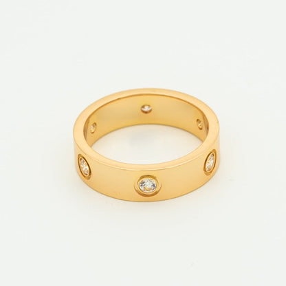 [Triumph Jewelry]LOVE RING 5.5MM 6 DIAMONDS PINK GOLD
