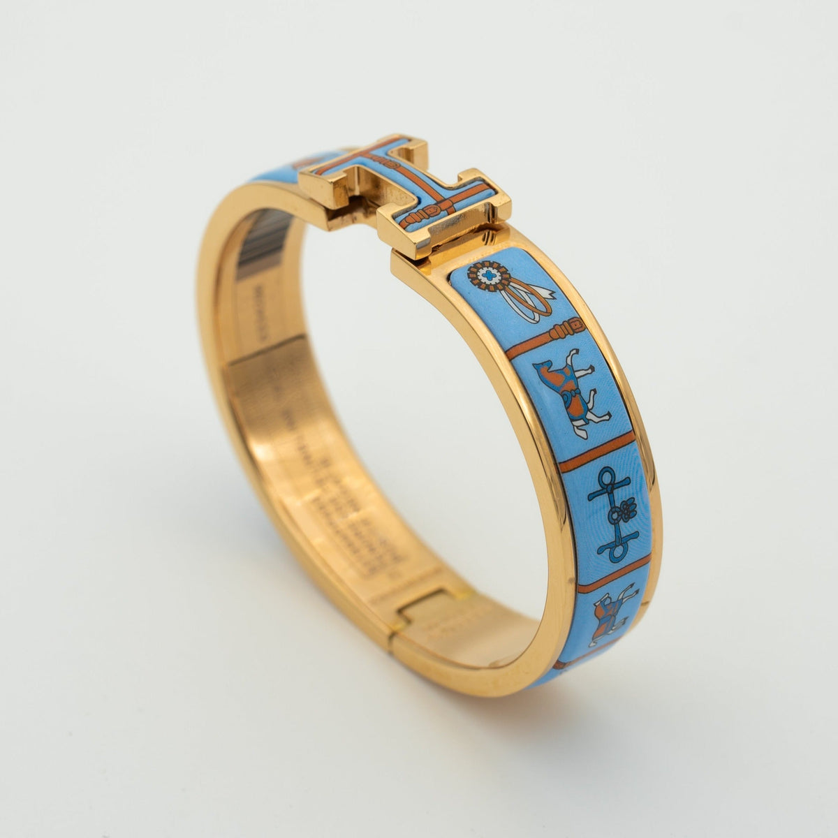 [Triumph Jewelry]H PINK GOLD BRACELET BLUE CERAMIC