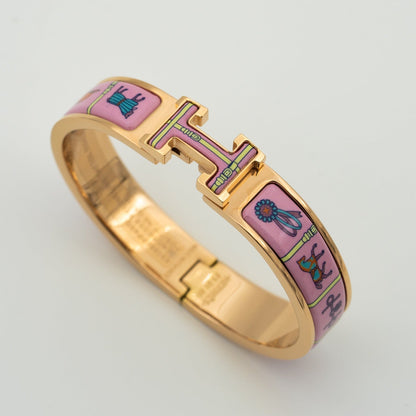 [Triumph Jewelry]H PINK GOLD BRACELET PINK CERAMIC