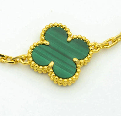 [Triumph Jewelry] CLOVER 5 MOTIF MALACHITE BRACELET COLLECTION
