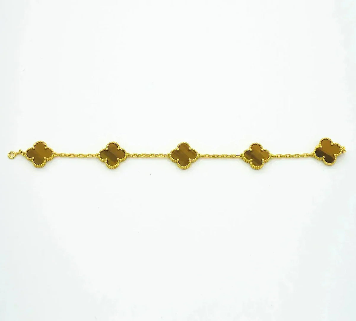 [Triumph Jewelry] CLOVER 5 MOTIFS TIGER EYE BRACELET COLLECTION