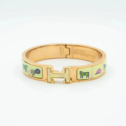[Triumph Jewelry]H PINK GOLD BRACELET CREAM CERAMIC