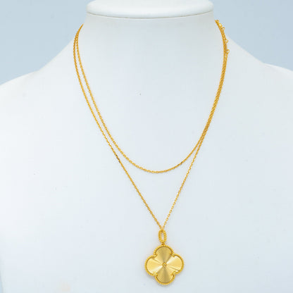 [Triumph Jewelry]CLOVER 25MM PEDANT NECKLACE GOLD