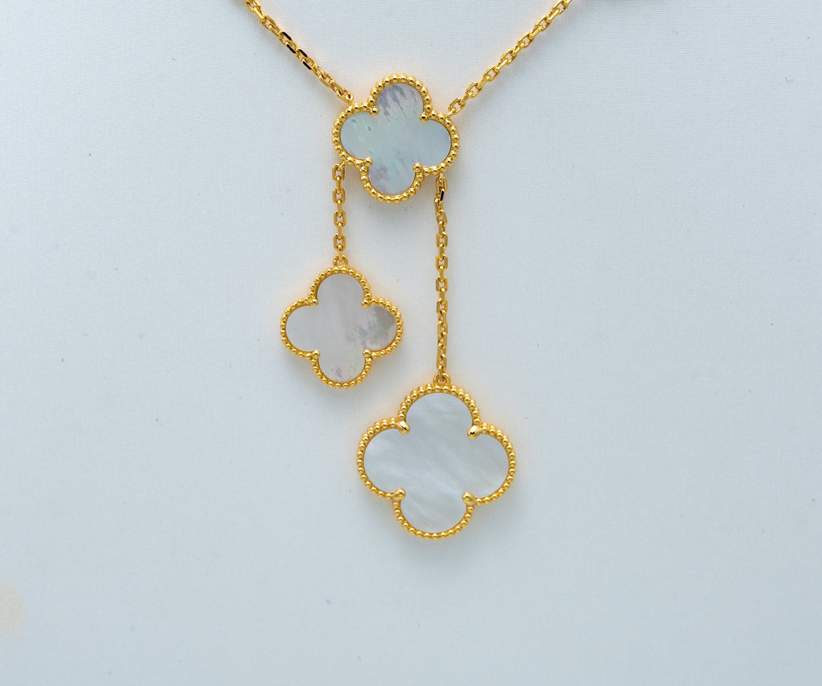 [Triumph Jewelry]CLOVER MOTHER OF PEARL NECKLACE 6 MOTIF