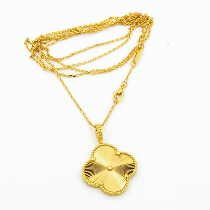 [Triumph Jewelry]CLOVER 25MM PEDANT NECKLACE GOLD