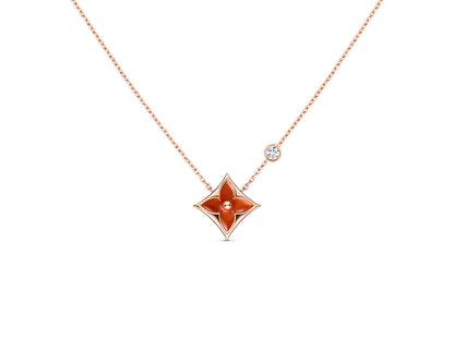 [Triumph Jewelry]STAR NECKLACE PINK GOLD 1 DIAMOND