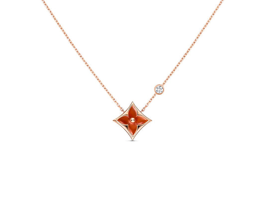 [Triumph Jewelry]STAR NECKLACE PINK GOLD 1 DIAMOND