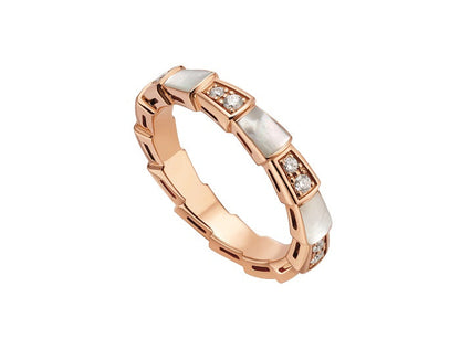 [Triumph Jewelry]SERPENTI RING PINK GOLD DIAMOND MOP 3MM