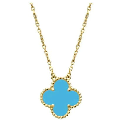 [Triumph Jewelry]CLOVER 15MM VINTAGE TURQUOISE NECKLACE
