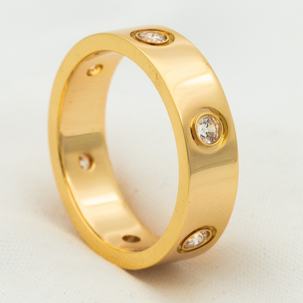 [Triumph Jewelry]LOVE RING 5.5MM 6 DIAMONDS PINK GOLD