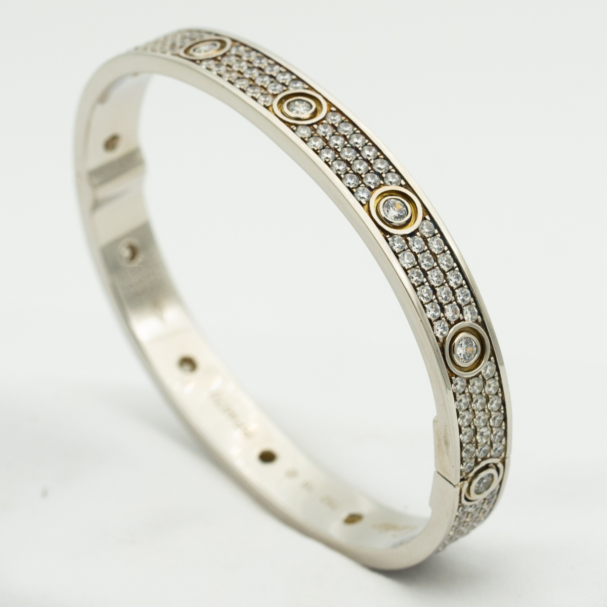 [Triumph Jewelry]LOVE BRACELET 6.1MM DIAMOND-PAVED 10 BIG DIAMONDS