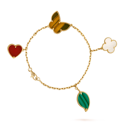 [Triumph Jewelry]LUCKY SPRING 5 MOTIF GOLD BRACELET