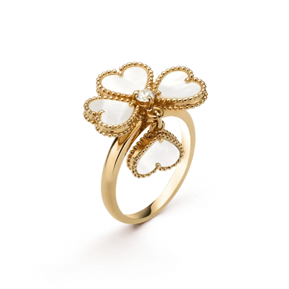 [Triumph Jewelry]SWEET CLOVER WHITE MOP RING