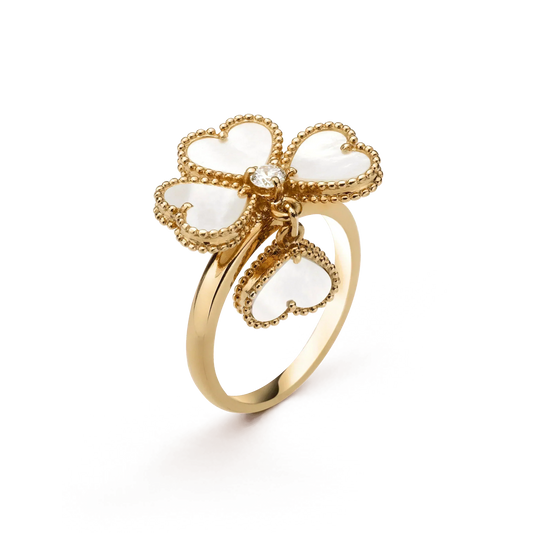 [Triumph Jewelry]SWEET CLOVER WHITE MOP RING