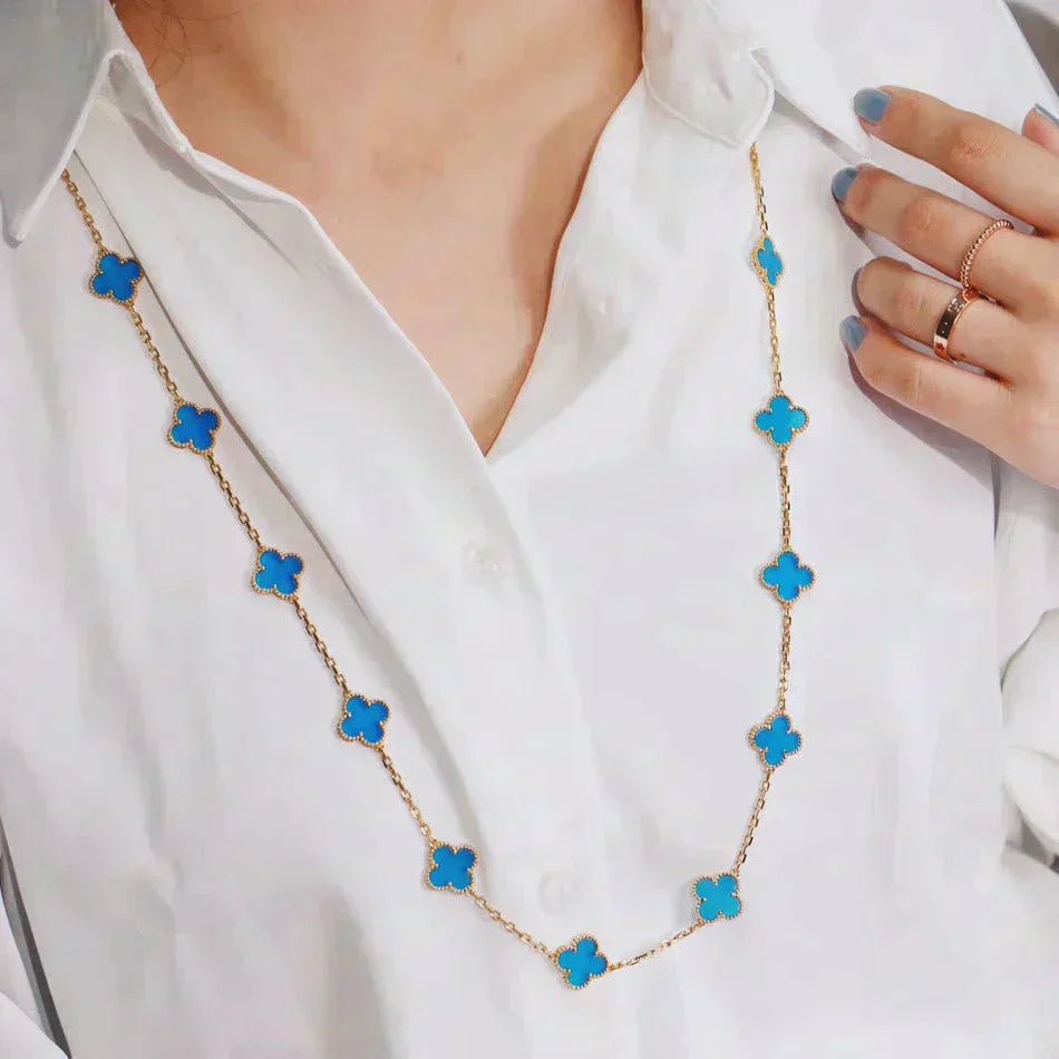 [Triumph Jewelry]CLOVER 20 MOTIFS TURQUOISE GOLD