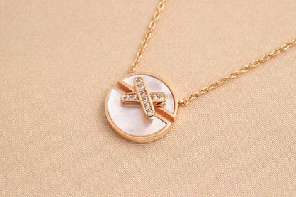 [Triumph Jewelry]JEUX DE ROSE GOLD DIAMOND NECKLACE
