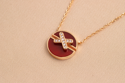 [Triumph Jewelry]JEUX DE PINK GOLD DIAMOND NECKLACE
