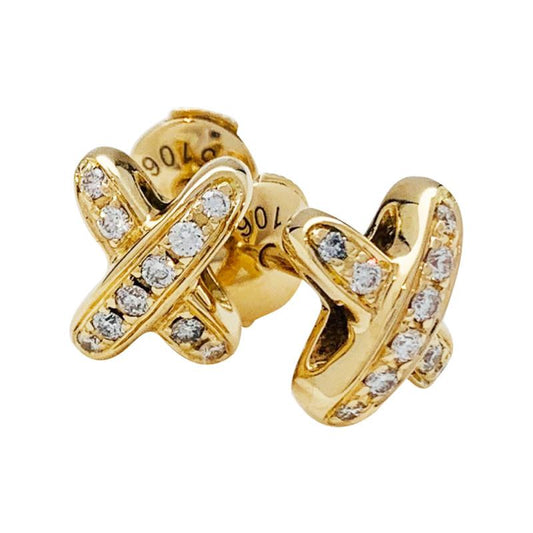 [Triumph Jewelry]JEUX DE GOLD DIAMOND EARRINGS