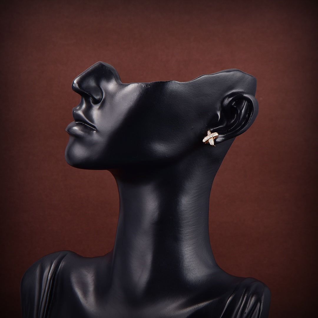 [Triumph Jewelry]JEUX DE GOLD DIAMOND EARRINGS