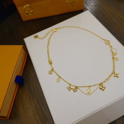 [Triumph Jewelry]BLOOMING SUPPLE NECKLACE BRASS