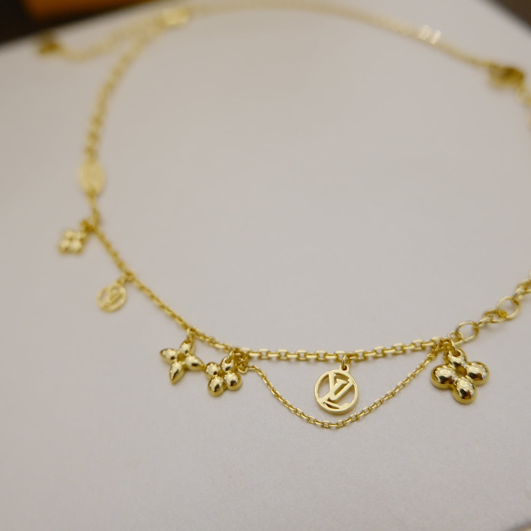 [Triumph Jewelry]BLOOMING SUPPLE NECKLACE BRASS