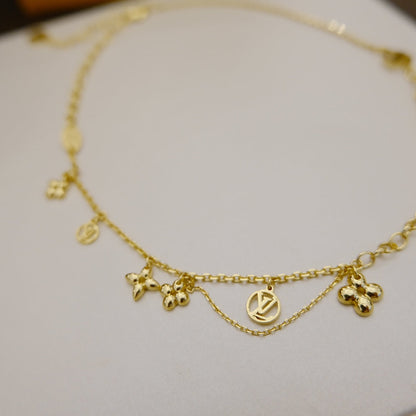 [Triumph Jewelry]BLOOMING SUPPLE NECKLACE BRASS