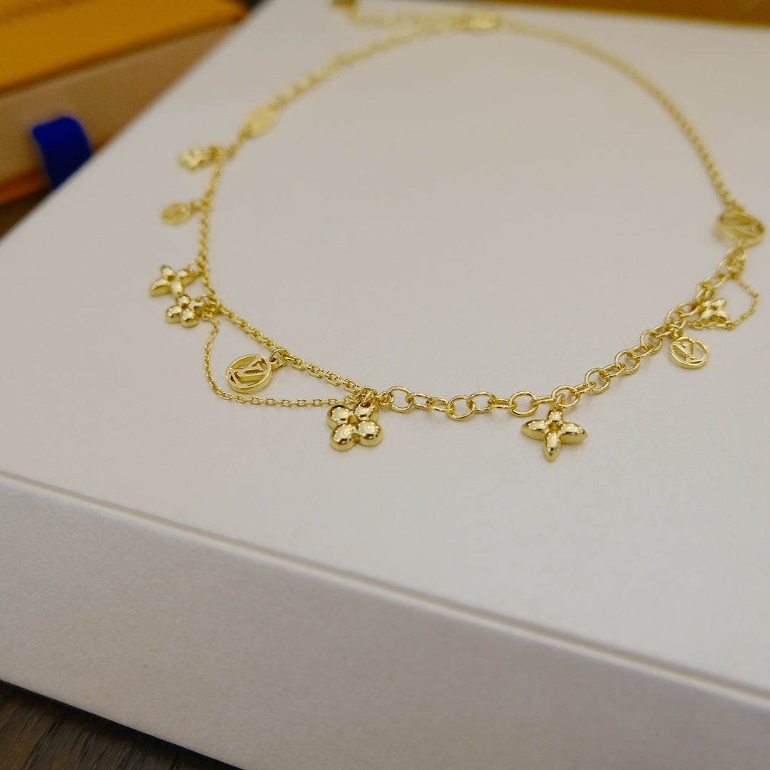 [Triumph Jewelry]BLOOMING SUPPLE NECKLACE BRASS