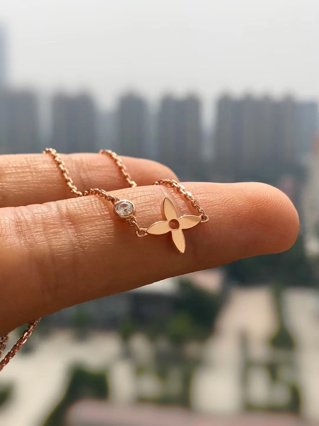 [Triumph Jewelry]BLOSSOM PENDANT PINK GOLD AND DIAMOND