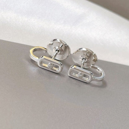 [Triumph Jewelry]CREOLES MOVE UNO MINI 1 DIAMOND EARRINGS
