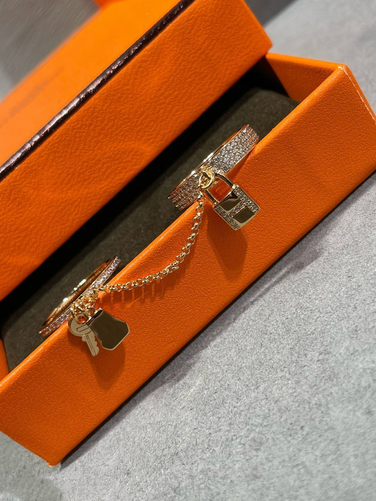 [Triumph Jewelry]HM KELLY CLOCHETTE DOUBLE RING IN  WITH DIAMONDS