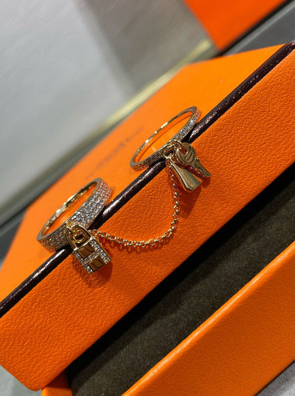 [Triumph Jewelry]HM KELLY CLOCHETTE DOUBLE RING IN  WITH DIAMONDS