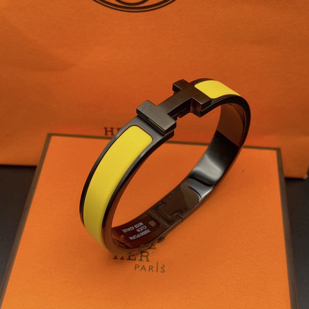 [Triumph Jewelry]CLIC HM SO BLACK YELLOW BRACELET